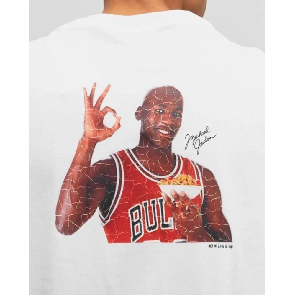 Jordan Flight MVP 85 Wheaties Long Sleeve Graphic T-Shirt White Mens Medium